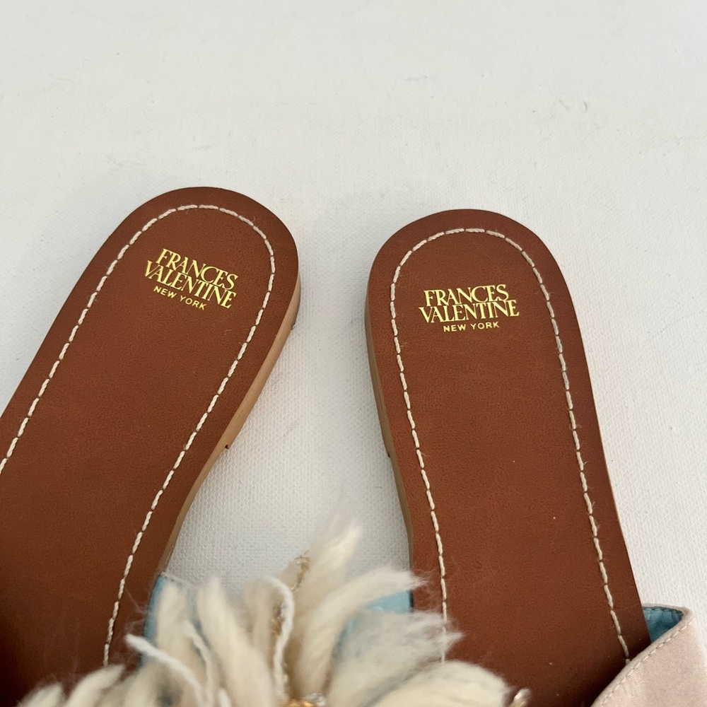 Francs Valentine Tan and Gold Fringe Sandals - Picture 4 of 6
